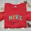 Gingerbread Man Embroidered Sweatshirt, Shrek Cartoon Embroidered Shirt, Christmas Embroidered Shirt