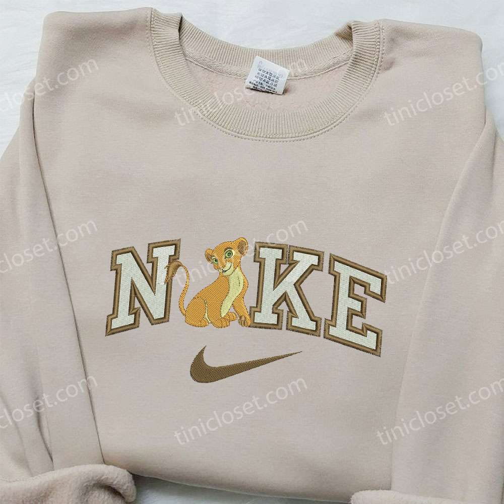 Nala x Nike Embroidered Sweatshirt, The Lion King Disney Embroidered Shirt, Nike Inspired Embroidered Shirt