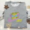 Cool SpongeBob Embroidered Sweatshirt, Retro Cartoon Sunglasses T-shirt, Bestie Matching Shirts