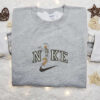 The Skeleton Dance x Nike Embroidered Hoodie, Nike Inspired Embroidered Shirt, Best Halloween Gift Ideas