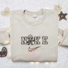 Chibi Jason Voorhees x Nike Embroidered Hoodie, Nike Inspired Embroidered Sweatshirt, Best Halloween Gifts for Family