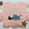 Tractor Embroidered Hoodie, Transportations Embroidered Shirt, Best Gift Idea