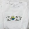 Cute Bob with Teddy Bear Minions Embroidered Shirt, Movie Embroidered Sweatshirt, Sending A Hug Gift