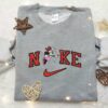 Nike x Minnie Cupid Embroidered Shirt, Walt Disney Embroidered Shirt, Custom Nike Embroidered Shirt