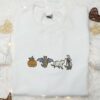 4 Scream Characters Embroidered Shirt, Halloween Embroidered Shirt, Best Gifts for Family