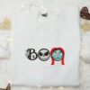 Boo Sally Skellington Nightmare Before Christmas Embroidered Shirt, Stop-motion Animation Embroidered Shirt, Best Halloween Gift Ideas