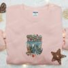 Horror Film Group Embroidered Sweatshirt, Horror Characters Embroidered Hoodie, Halloween Embroidered Shirt