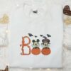 Boo Mickey Minnie Embroidered Shirt, Disney Halloween Embroidered Shirt, Best Halloween Gift Ideas