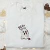 Boo You Whore Embroidered Shirt, Halloween Embroidered Shirt, Best Halloween Gift Ideas