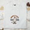 Creep It Real Vintage Slide Ghost Embroidered Shirt, Halloween Embroidered Shirt, Best Halloween Gifts