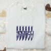Horror Characters Halloween Knife Embroidered Shirt, Scary Halloween Embroidered Shirt, Best Halloween Gifts for Family