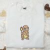 Scary Charmander Pokemon Embroidered Shirt, Halloween Embroidered Shirt, Pokemon Embroidered Shirt