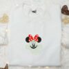 Smiling Boo Minnie Embroidered Shirt, Disney Halloween Embroidered Shirt, Best Halloween Gifts for Family