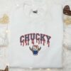 Chucky Kitty Embroidered Sweatshirt, Halloween Embroidered Hoodie, Best Gifts for Family
