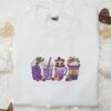 Halloween Coffee Embroidered Sweatshirt, Halloween Embroidered Hoodie, Best Halloween Gifts for Family