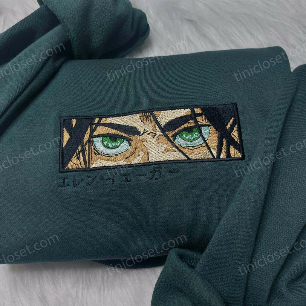 Eren Yeager Eyes Embroiodered Shirt 3