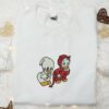 Donald Duck Halloween Embroidered Hoodie, Disney Halloween Embroidered Sweatshirt, Cute Halloween Embroidered Shirt