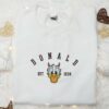 Donald Est. 1934 Embroidered Hoodie, Disney Halloween Embroidered Sweatshirt, Cool Halloween Embroidered Shirt