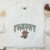 Freddy Krueger Drip Embroidered Sweatshirt, Horror Movie Embroidered Hoodie, Best Halloween Gifts Ideas