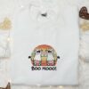 Funny Ghost Cow Farm Animal Embroidered Sweatshirt, Funny Halloween Shirts, Halloween Clothing