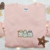 Funny Ghosts Embroidered Shirt, Adorable Halloween Shirt, Best Halloween Gifts for Family