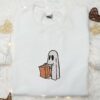 Ghost Box Embroidered Sweatshirt, Halloween Embroidered Shirt, Best Halloween Gifts Ideas
