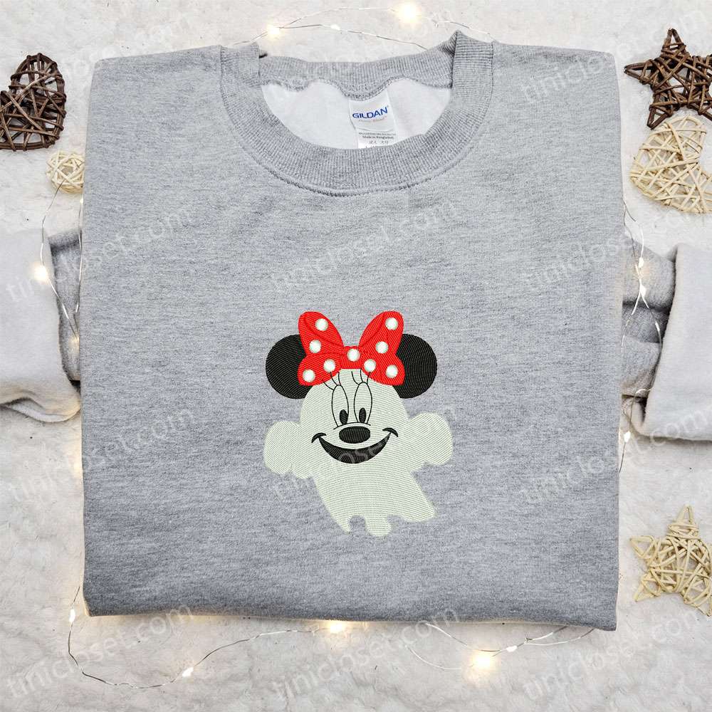 Smiling Boo Minnie Embroidered Shirt Disney Halloween Embroidered Shirt Best Halloween Gifts for Family 5 2