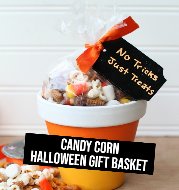 candy corn halloween gift basket