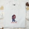 Chucky Fuck Off Embroidered Shirt, Halloween Movie Embroidered Shirt, Best Gifts for Halloween Lovers