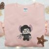 Edward Scissorhands Stitch Cosplay Embroidered Hoodie, Funny Halloween Embroidered Shirt, Best Gifts for Halloween Lovers