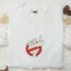 Fuck Ghostbusters Embroidered Sweatshirt, Halloween Embroidered Hoodie, Best Gifts for Halloween Lovers