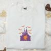 Halloween Stitch Princess Castle Embroidered Sweatshirt, Lilo and Stitch Disney Embroidered Hoodie, Best Gifts for Halloween Lovers