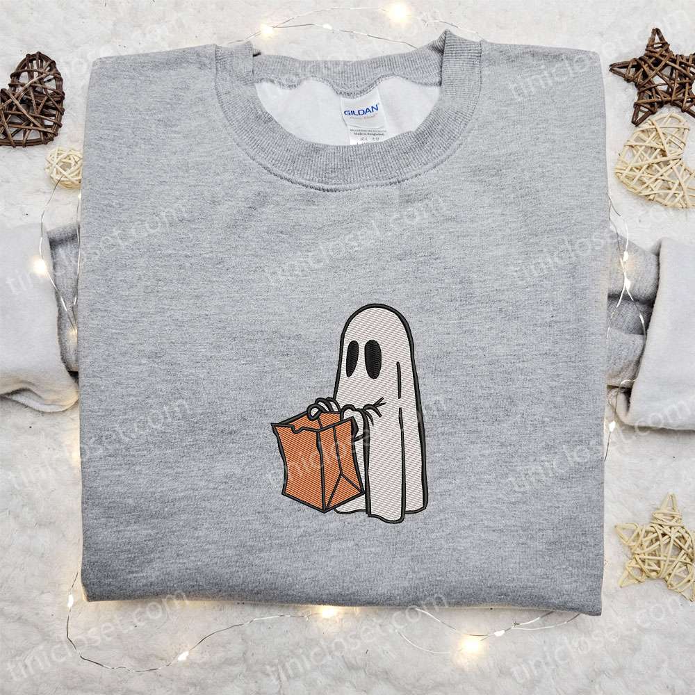 Ghost Box Embroidered Sweatshirt Halloween Embroidered Shirt Best Halloween Gifts Ideas 4 2