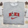 Gnome Christmas Embroidered Sweatshirt, Nike Inspired Embroidered Shirt, Best Christmas Gift Ideas