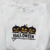 Halloween Pumpkin Embroidered Sweatshirt, Spirit Halloween Embroidered Tshirt, Best Halloween Gifts Ideas