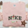 Grinch Xmas Movie Embroidered Sweatshirt, Nike Inspired Embroidered Shirt, Best Christmas Gift Ideas