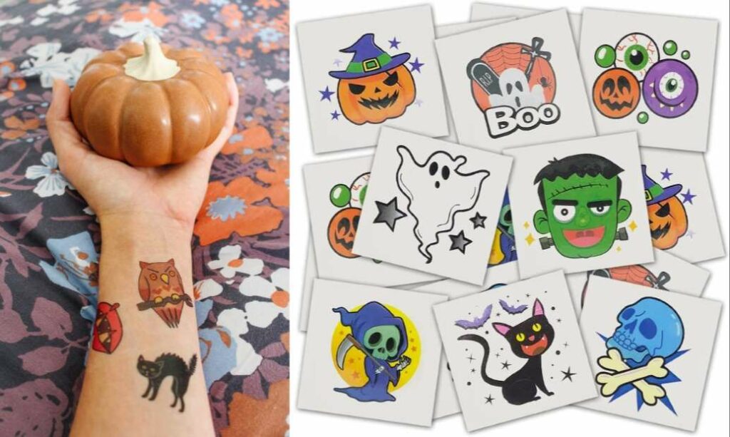 Halloween temporary tattoos