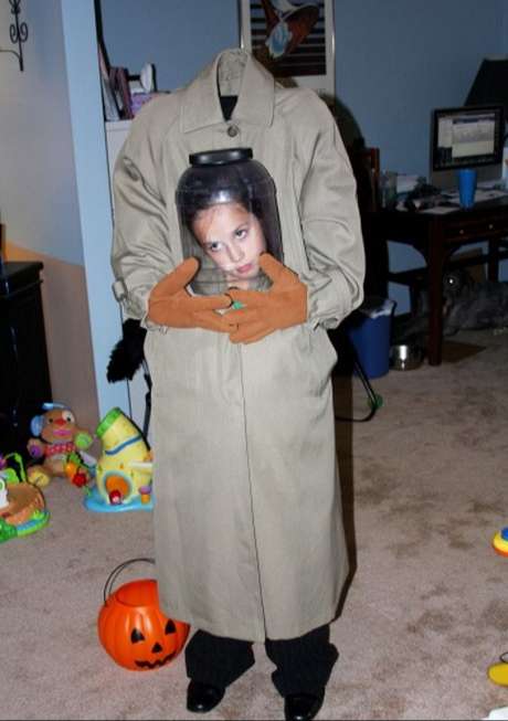 Floating head in a jar costume