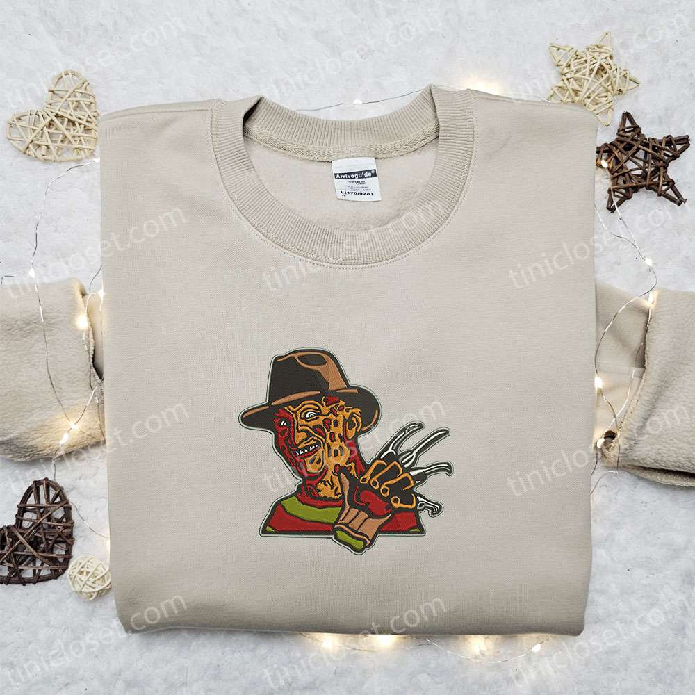 Freddy Krueger Embroidered Sweatshirt Horror Movie Embroidered Hoodie Best Halloween Gifts Ideas 4