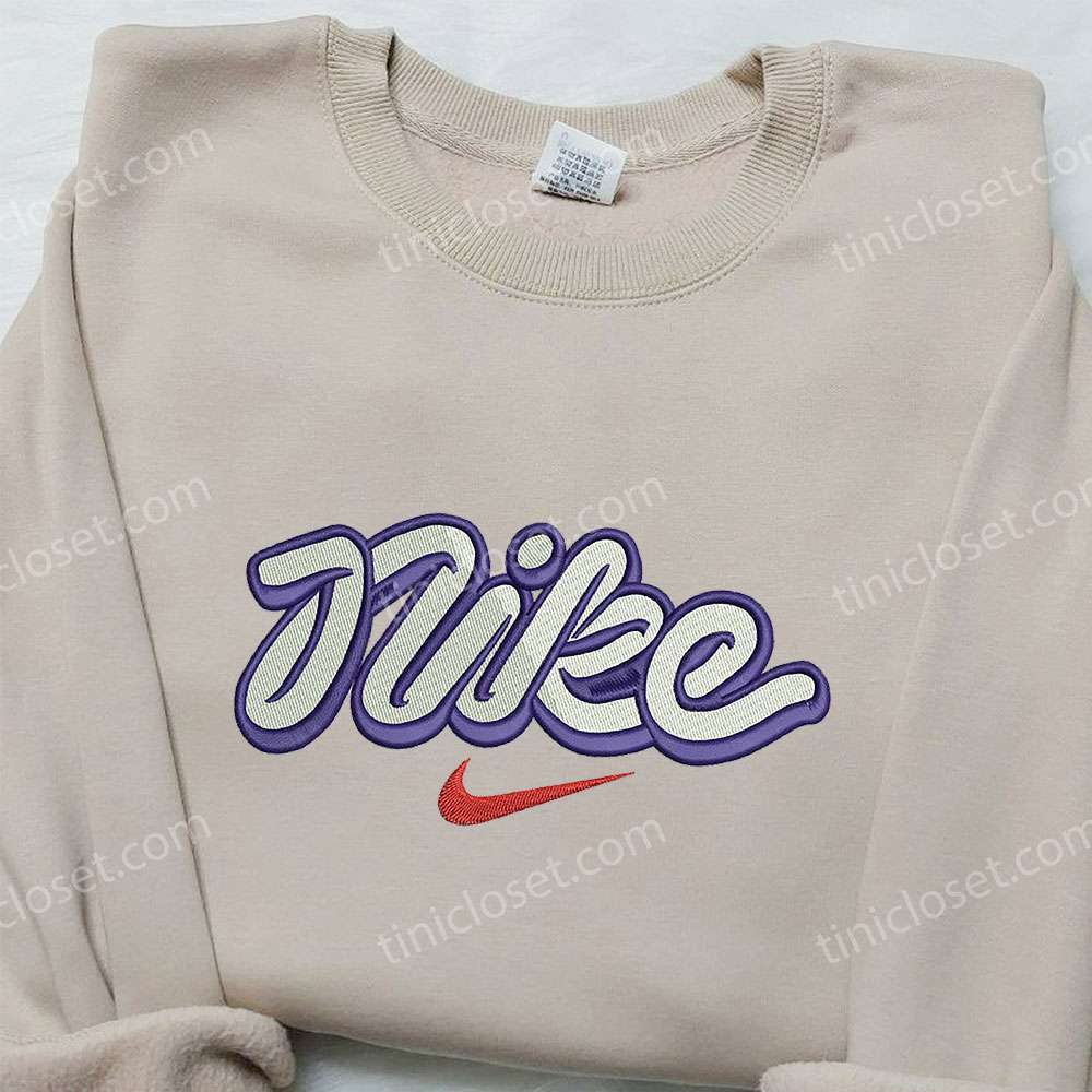 Ribbon x Nike Embroidered Sweatshirt, Nike Inspired Embroidered Shirt, Best Gift for Family