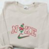 Grinch Xmas x Nike Embroidered Hoodie, Nike Inspired Embroidered Hoodie, Best Christmas Gift Ideas