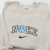 Volkswagen Embroidered Shirt, Transportations Embroidered Hoodie