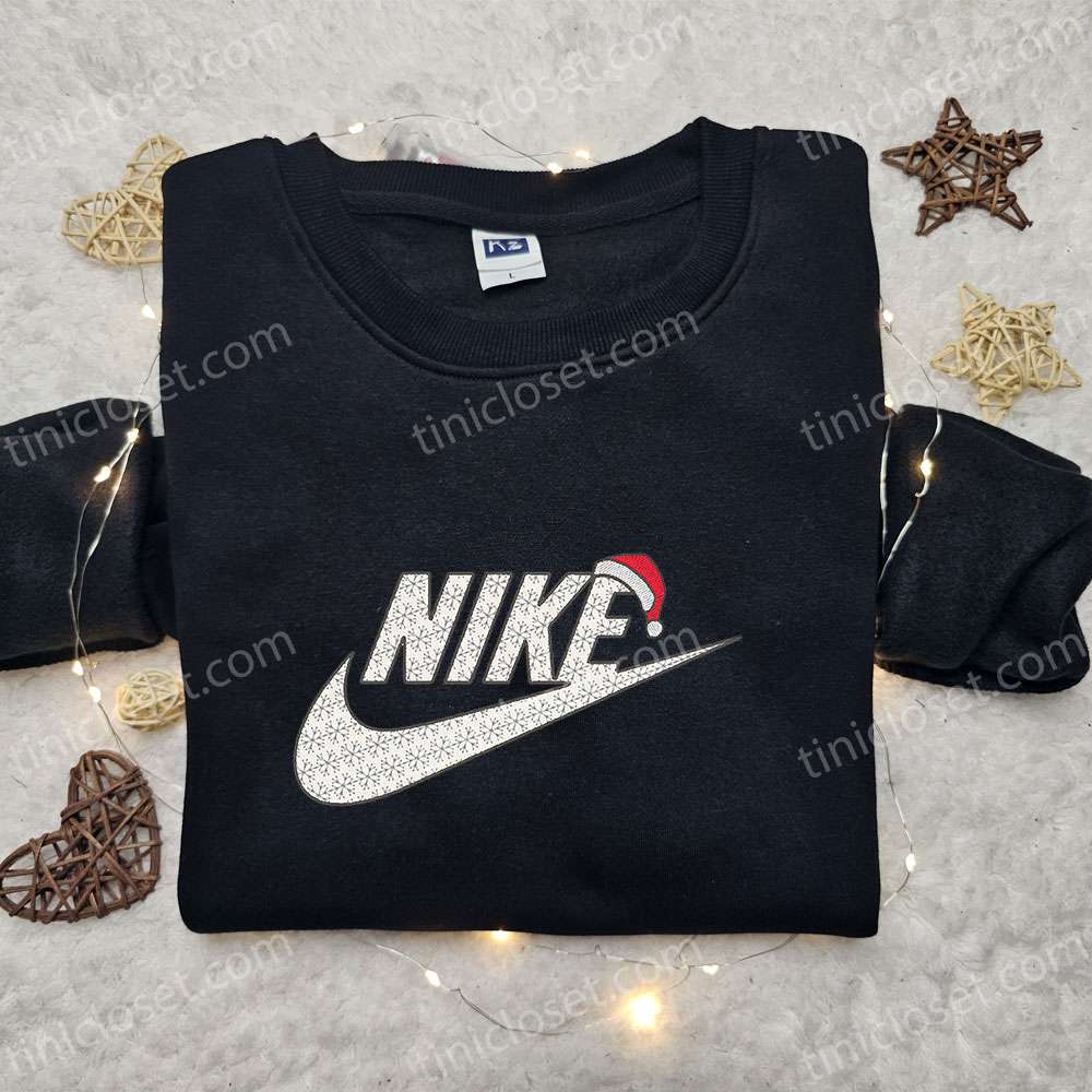 Hat Xmas x Nike Embroidered Shirt Nike Inspired Embroidered Hoodie Best Christmas Gift Ideas 1 1