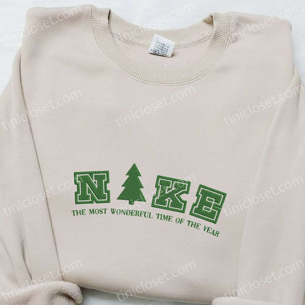 Pine Tree x Nike Embroidered Hoodie Custom Embroidered Hoodie Best Gift Ideas for Family 1 1