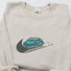 Turquoise Car Embroidered Shirt, Transportations Embroidered Hoodie, Best Gift Idea