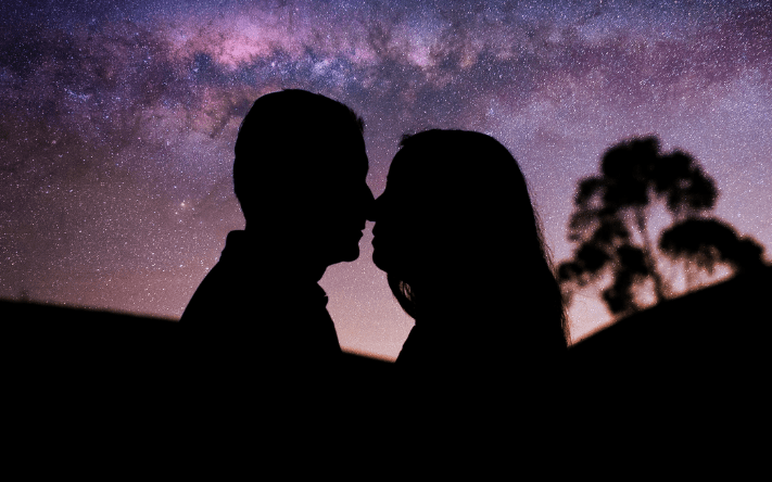 Romantic stargazing