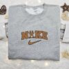 Reindeer Christmas Embroidered Hoodie, Animal Embroidered Shirt, Best Christmas Gift Ideas for Family