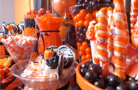 Halloween candy display