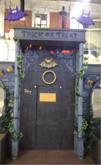 Interactive trick or treat station