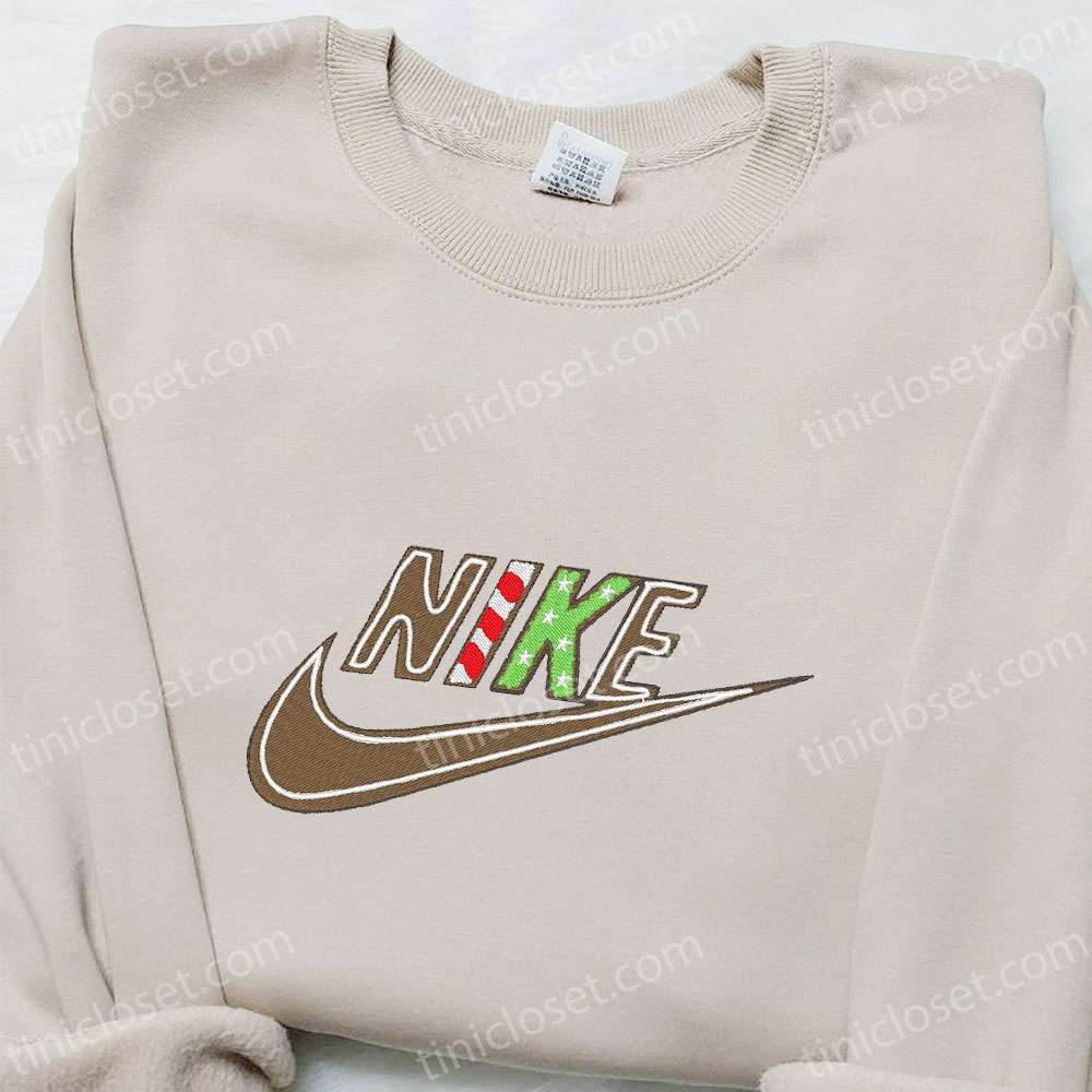 Cookie Christmas x Nike Embroidered Tshirt Nike Inspired Embroidered Shirt Best Christmas Gift Ideas 1